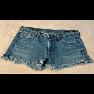 Citizens of humanity low waist flair stretch jean shorts shorts.